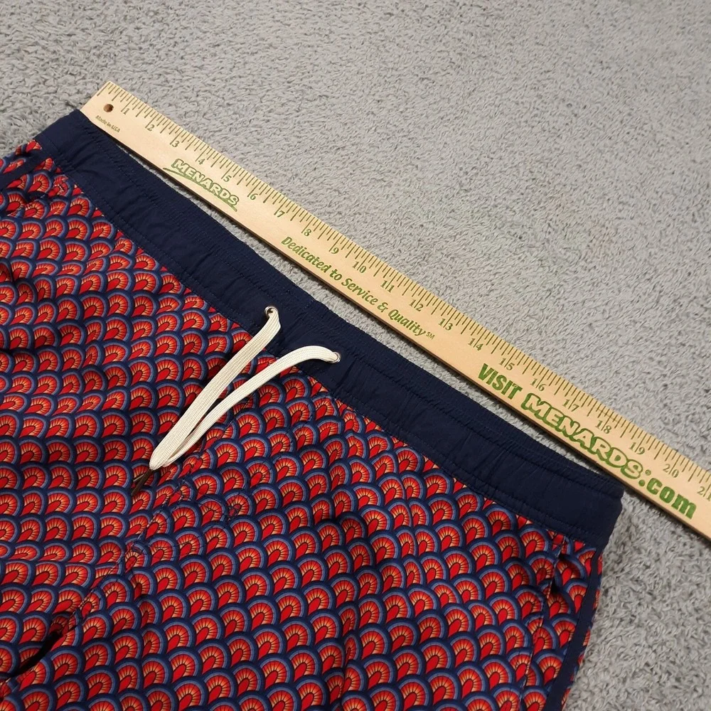 Fair Harbor Shorts Mens L Red Elastic Waist Lined Athletic Gym Beach Workout